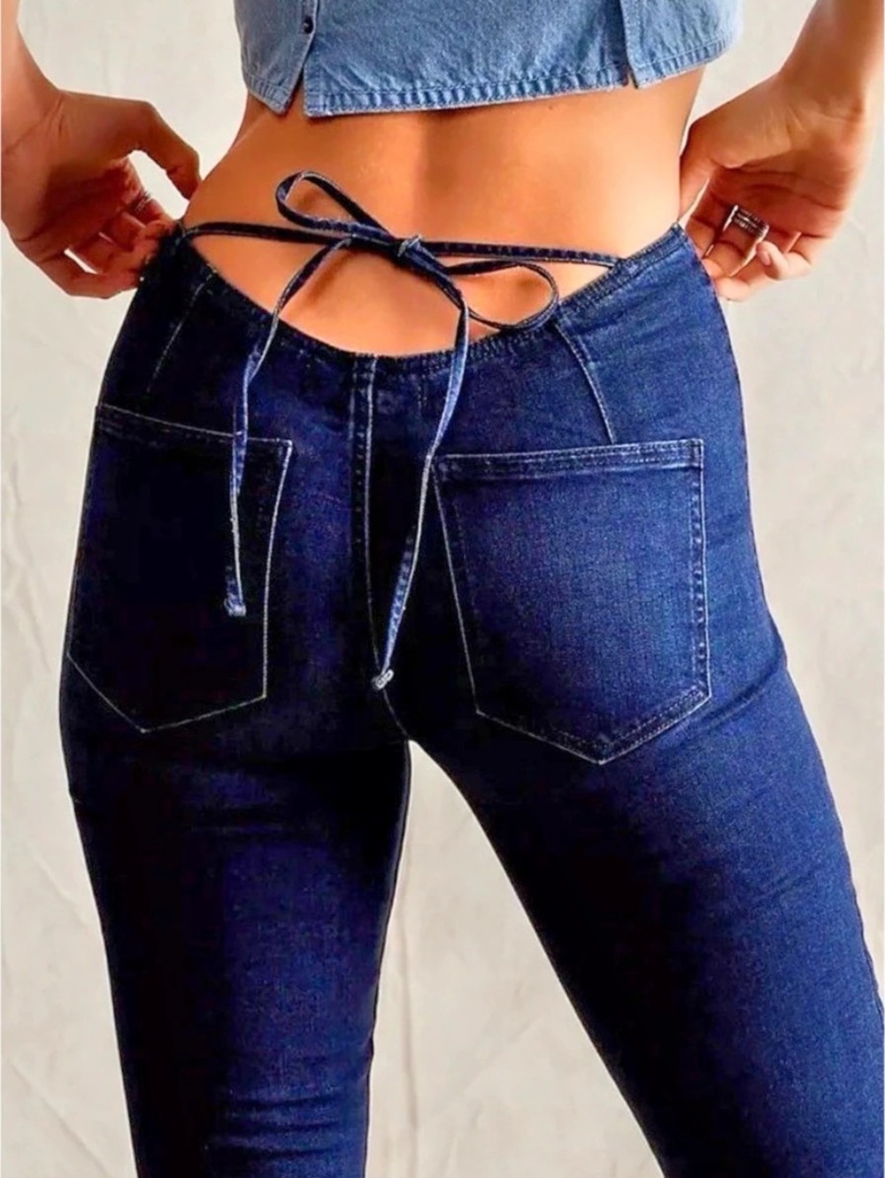 We The Free Watch Your Back Flare Jeans Blue Size 27